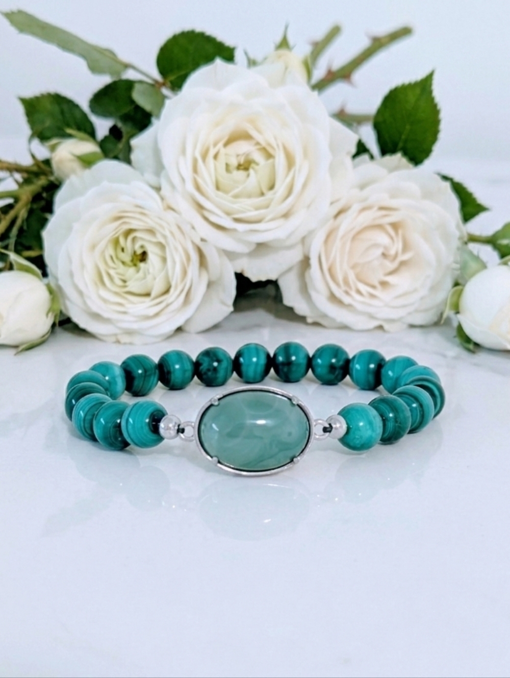 Malachite/Agate Bracelet